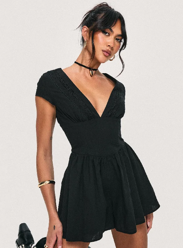 Wardrobe Essentials Marcelle Romper Black