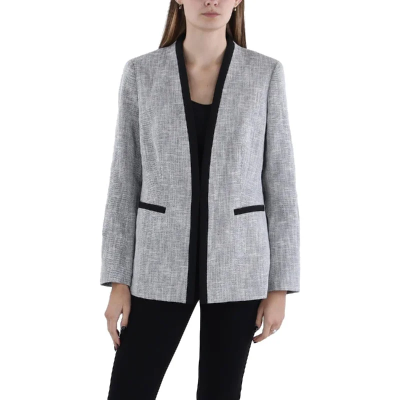 Holiday Sale Womens Textured Wear To Work Open-Front Blazer