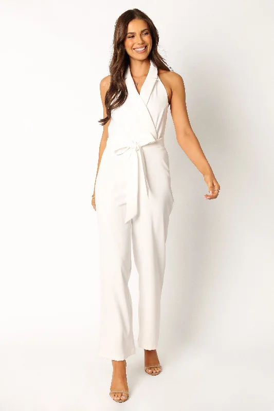 New In This Season Tally Jumpsuit - White