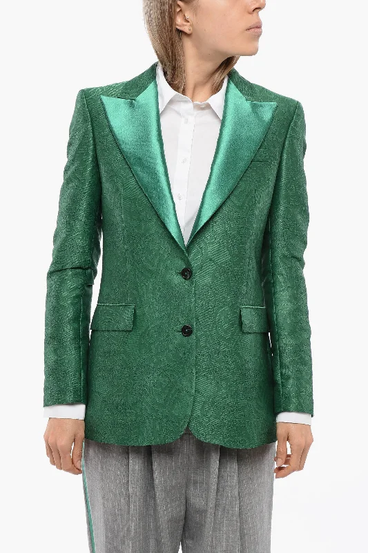 Everyday Basics John Richmond Embroidered Ranbu Blazer With Peak Lapel