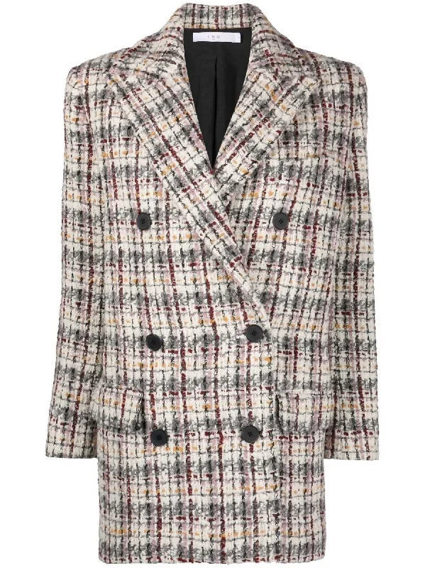 New Season Fashion Preview Marton Double Breasted Blazer In Multi