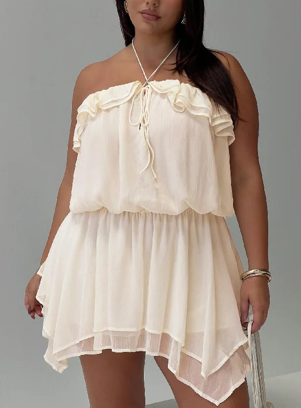 Vintage Style Clothing Sale Soul Survivor Playsuit Cream Curve