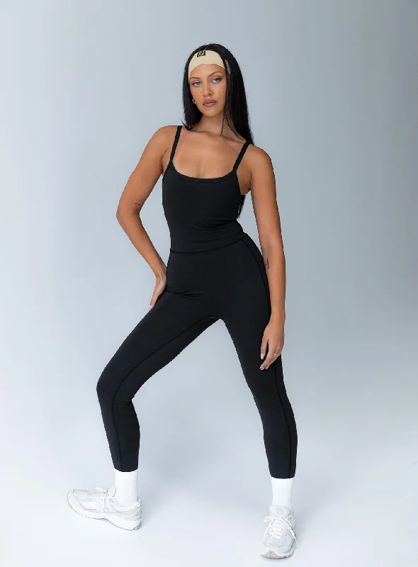 Limited Time Offers Go Getter Activewear Jumpsuit Black