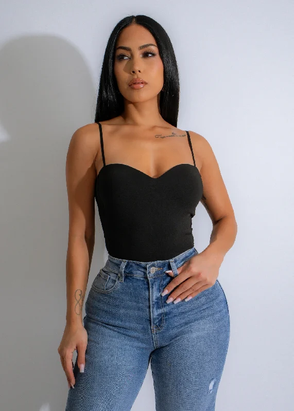 Exclusive Sale Sculpted Allure Bodysuit Black