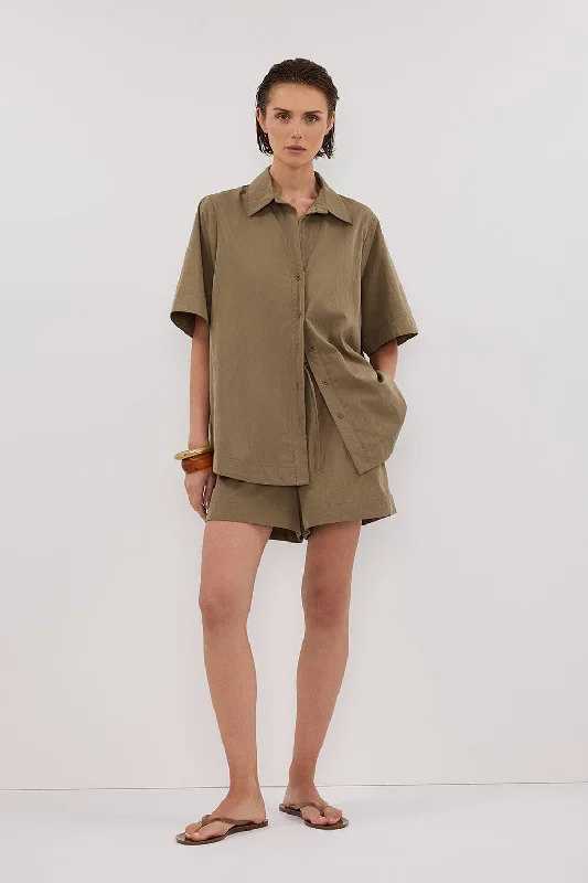 Urban Femme Streetwear AMARA MOSS MODAL BLEND SHIRT