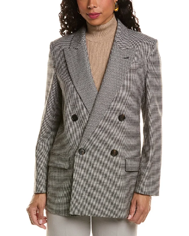 Runway Inspired Wear Brunello Cucinelli Wool-Blend Blazer