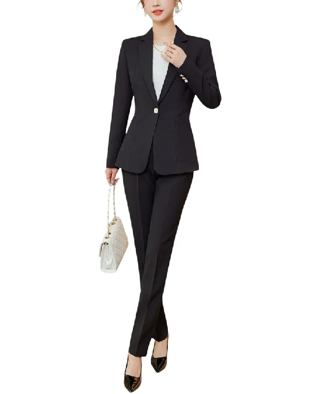 Essentials On Sale Bossy Chic 2pc Blazer & Pant Set