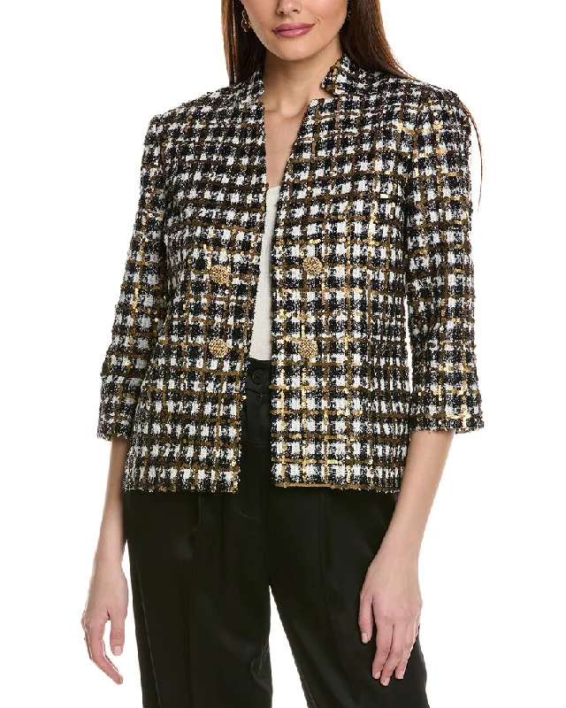 Trendy New Clothes St. John Embroidered Tweed Jacket