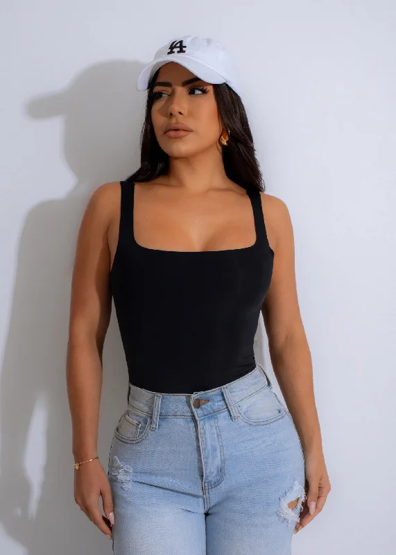 Hot Trends So Basic Bodysuit Black