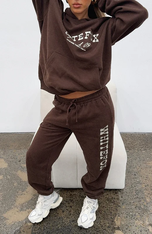 Dive Into Trendy Women's Fashion Capsule 9 Catch A Vibe Sweatpants Espresso