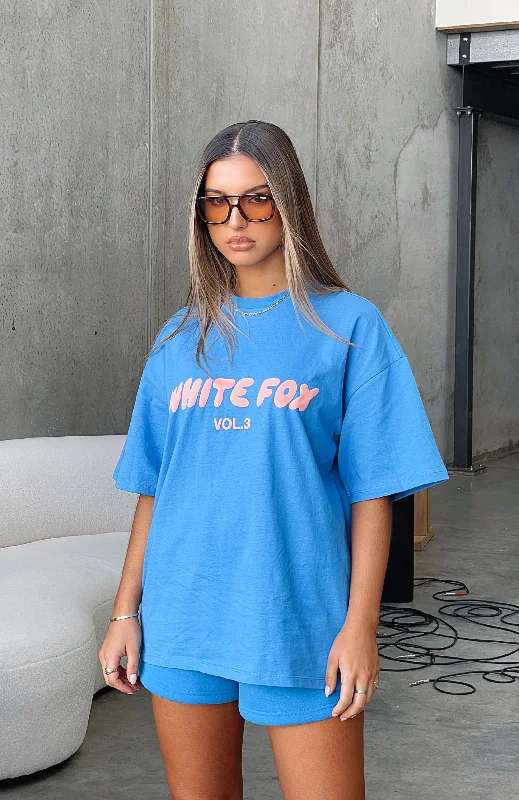 Fashion Forward Femme Offstage Oversized Tee Azure