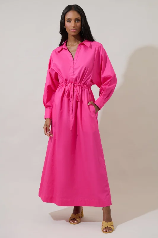 Weekend Exclusive Faiza Dolman Sleeve Poplin Maxi Dress