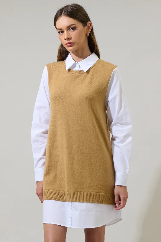 Catch Every Fashion Trend Milford Mariela Sweater Vest and Poplin Dress