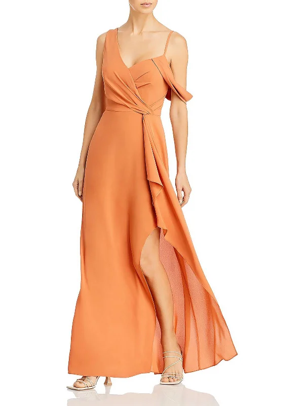 Fashionista Favorites Womens Asymmetric Maxi Evening Dress