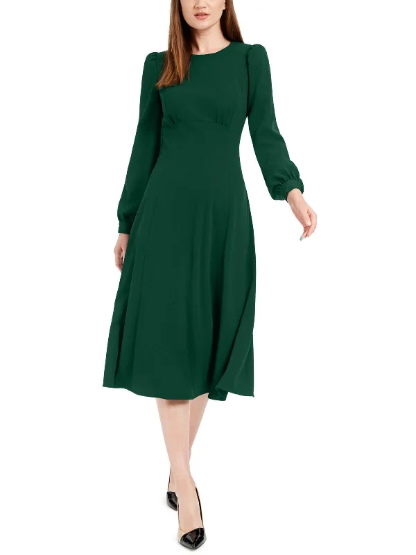 Trendsetter's Closet Womens Crewneck Midi Wear to Work Dress