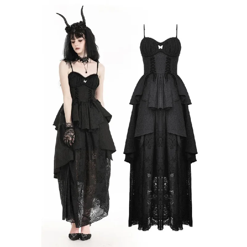 Chic Trends For The Fashion Savvy Women's Gothic Layered High/Low Gown Slip Dress Wedding Dress