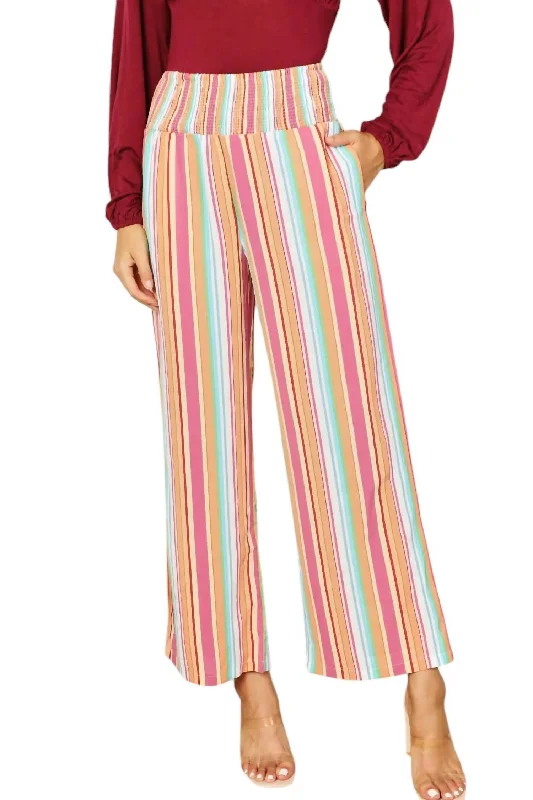 Innovate Your Wardrobe Chic Striped Pants With Pockets In Multicolor