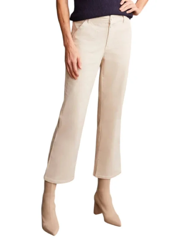 Fashion Forward Femininity Corduroy Straight Leg Pants In Moonstone