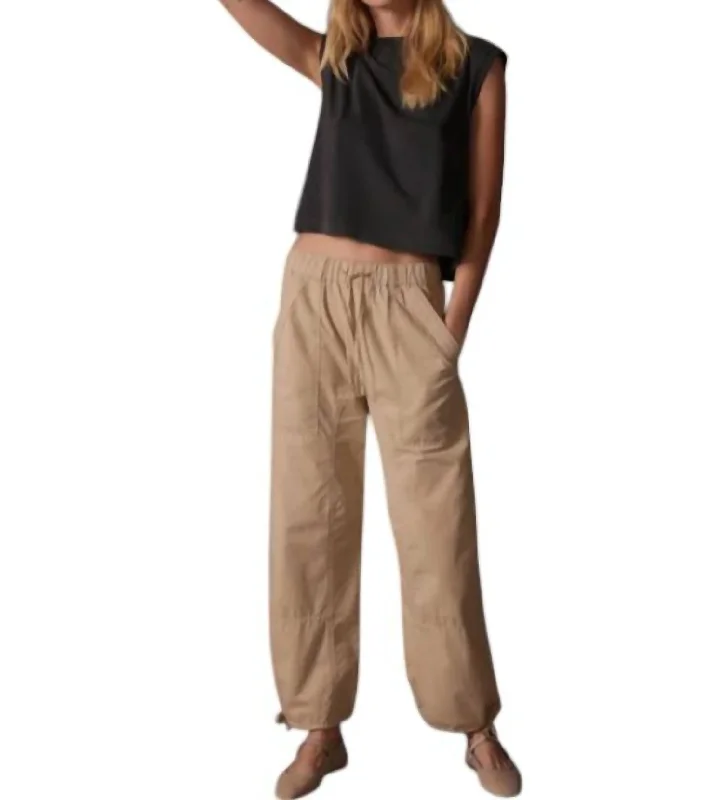 Sleek Design Easy Cargo Pants In Stone