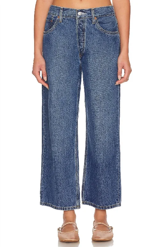 Fashion Deal Loose Crop Jeans In Peyote Flow