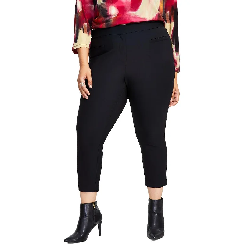 End Of Season Clearance Plus Womens Cropped High Rise Dress Pants