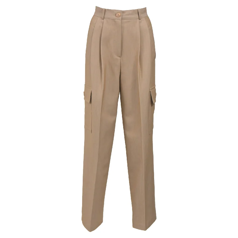 Big Discounts The Frankie Shop Cargo Trousers in Beige Polyester