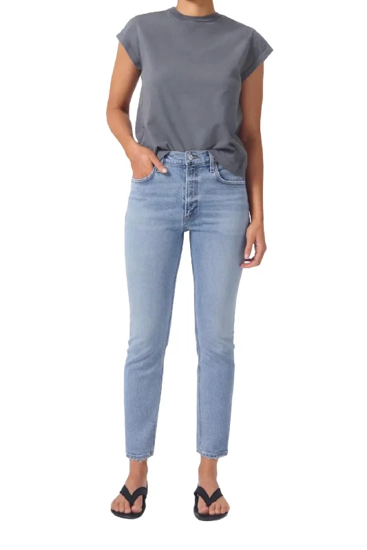 Trendy Women's Collection Willow Mid Rise Slim Crop Jeans In Torch